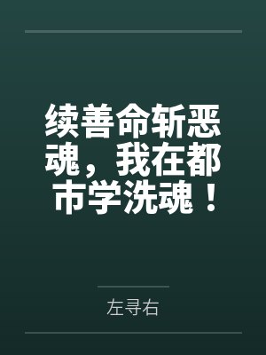 续善命斩恶魂，我在都市学洗魂！