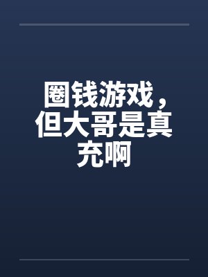 圈钱游戏,但大哥是真充啊