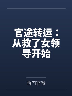 官途转运:从救了女领导开始