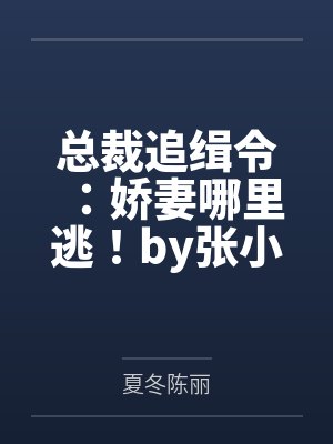 总裁追缉令：娇妻哪里逃！by张小净夏冬